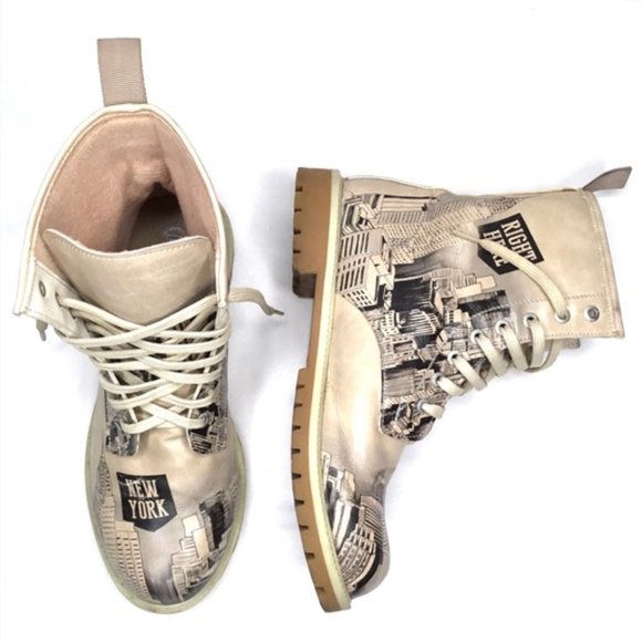 Dogo Vegan Leather New York Skyline Boots Size 9 - Picture 5 of 9
